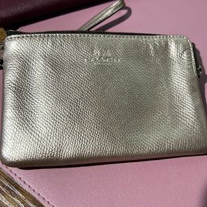 Coach Gold wristlet